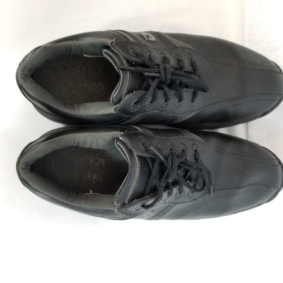 FOOTJOY Flexzone Lace Up Removeable Soft Cleat Golf Shoes Black Size 8M ~ 4382 - Picture 8 of 9
